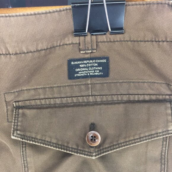 Banana Republic Men Jeans 35x34 Brow Denim Pant Vintage Chino Drawstring - Picture 6 of 6